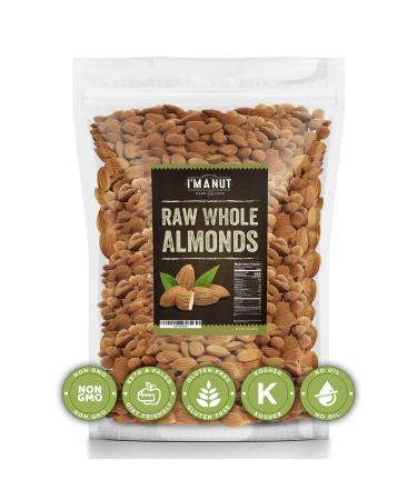Raw Almond 48 oz (3 lb) | Natural | Whole | No PPO | Non-GMO | No Herbicide | Healthy Protein boost | Premium Quality | Try the difference!! 3.0 Pounds