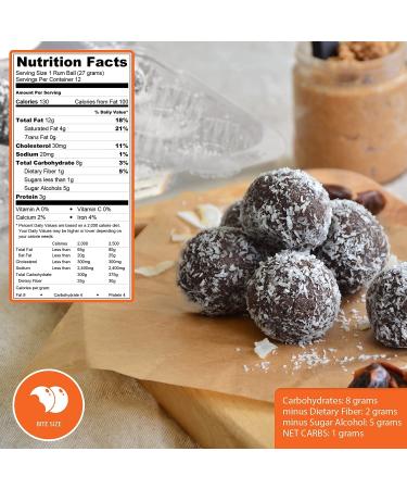 Carb-o-licious Low Carb Rum Balls 12-Pack: Keto-Friendly Snack with 1 Net Carb | Almond Flour & Delicious Taste | Healthy Low-Carb Diet Treat - Buy Online on SooperMarket.com