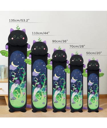 Hawaii 50 cm Kawaii Cats Plush Pillow - Soft Black Kitten Stuffed Animal Toy | Cuddly Gift - Buy Online on SooperMarket.com
