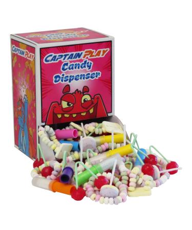 CAPTAIN PLAY Retro Sweets Candy Dispenser Retro Box with 600g Nostalgia in Individual Packaging