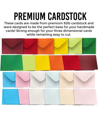 Bearly Art Colorful Collection Blank Cards with Envelopes | A6 Size for Cricut Joy | 92 lb Premium Cardstock | Handmade Greeting Cards | 12 Sealing Stickers - Buy Online on SooperMarket.com