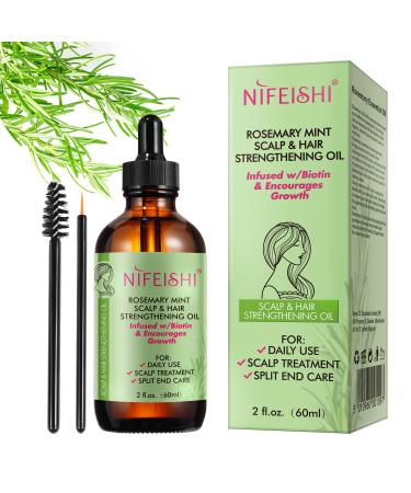 LTYYWBFB Rosemary Essential Oil (2 fl oz), Rosemary Oil for Hair Growth & Skin Care, Face, Dry Scalp Treatment, Hair Growth Serum for Thicker Longer Fuller Healthier Hair, Natural Organic Hair Oil