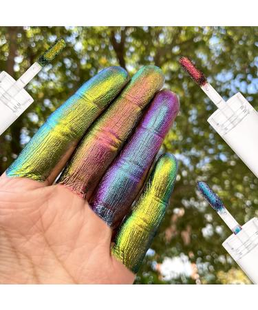 Multichrome Duochrome Liquid Eyeshadow - Chameleon Sparkle & Waterproof Metallic Glitter - High Pigmented & Longlasting Formula for Colorful & Bright Eye Looks - Buy Online on SooperMarket.com