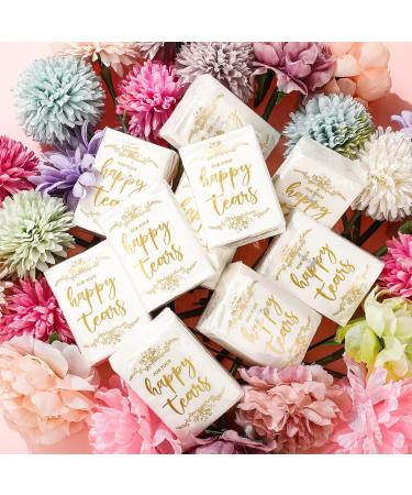 100 Pack Wedding Tissues for Guests - Pocket Size 3 Ply Travel Tissues - Graduation & Party Ceremony Favors - Buy Online on SooperMarket.com