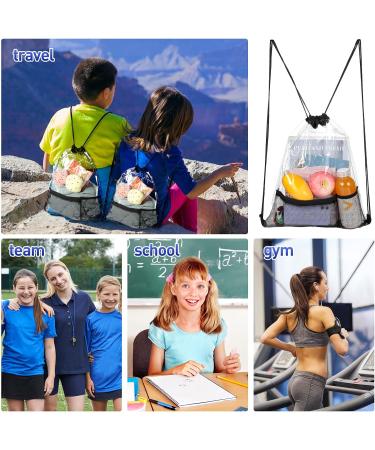 20 Pack Clear Drawstring Bags - Stadium Approved Waterproof Sling Backpack for Travel & Events - Buy Online on SooperMarket.com