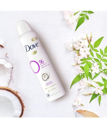 Dove 0% Aluminum Free Deodorant Spray 4 oz, 3 Pack - Coconut & Pink Jasmine, 48-Hour Protection - Buy Online on SooperMarket.com