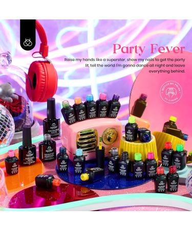 Beetles 20 Colors Gel Nail Art Kit with Base and Top Coat - DIY Spring Summer Manicure Set for Glitter Nails - A-Party Fever Collection - Buy Online on SooperMarket.com