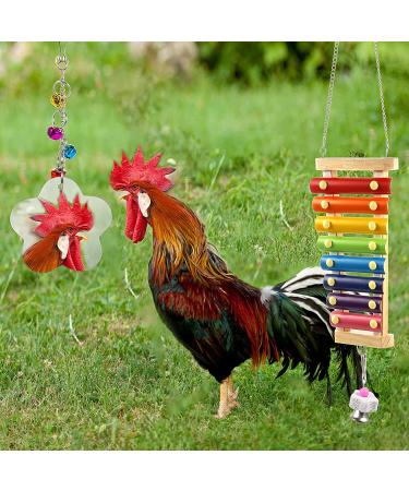 Woiworco Chicken Coop Accessories: 7 Pack Chicken Toys - Xylophone, Swing, Mirror, Pecking, Vegetable Feeder & More - Buy Online on SooperMarket.com