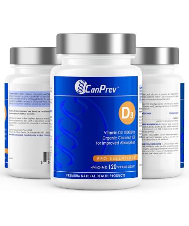 CanPrev D3 - Organic Coconut Oil | 120 Softgels | Pack of 1 l Helps Build And Maintain Bone Health 120 count (Pack of 1) - Buy Online on SooperMarket.com