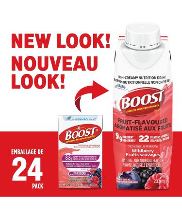 Boost Fruit Flavoured Drink Peach 237ml 24 count & Fruit Flavoured Drink Wild Berry 237ml 24 count Peach + Drink Boost Fruit Flavoured Drink - Buy Online on SooperMarket.com