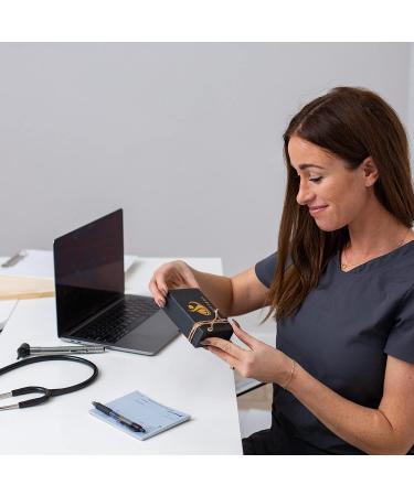Stethoscope Holder Hip Clip with Secure Magnetic Closure - Fits All Brands, Includes Replacement Ear Tips (Black) - Buy Online on SooperMarket.com