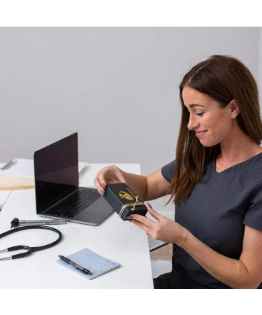 Stethoscope Holder Hip Clip with Magnetic Closure - Universal Fit Hygienic Design & Replacement Ear Tips - Obsidian Black - Buy Online on SooperMarket.com