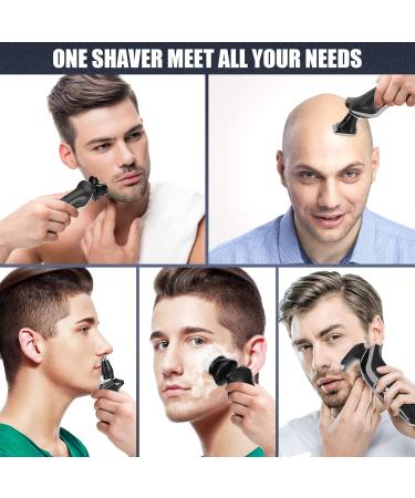 BestMal 5 in 1 Wet/Dry Electric Shaver for Men - Rechargeable Waterproof Razor with Nose Trimmer Sideburns Trimmer & Face Cleaning Brush - Buy Online on SooperMarket.com