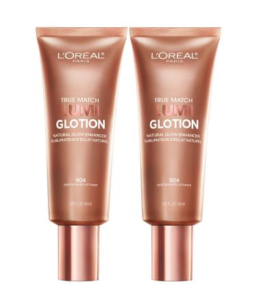 L'Oreal Paris Makeup True Match Lumi Glotion Natural Glow Enhancer Highlighting Lotion Deep 1.35 Fl Oz (Pack of 2)
