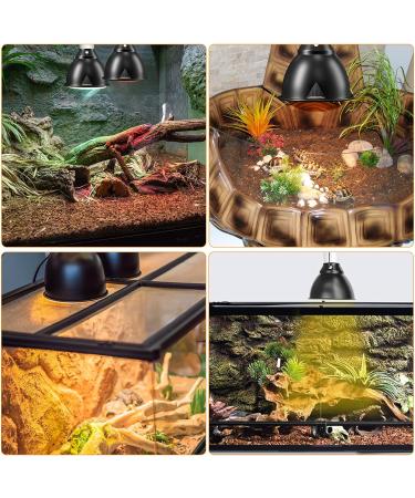 Bonlux Reptile Heat Lamp Holder 200W with Clip and BS Plug - Ideal for E27 UVA/UVB Bulb, Pet Heat Lamp for Reptiles - Bearded Dragon, Snake, Chick - Black - Buy Online on SooperMarket.com
