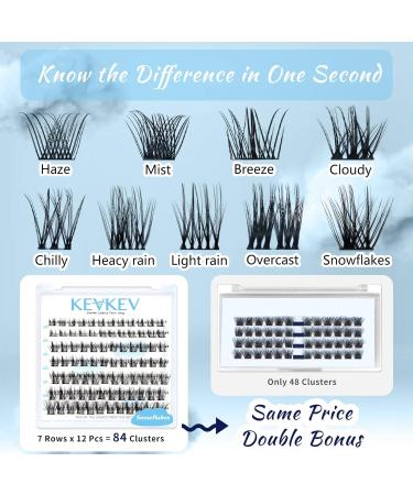 Lash Clusters 84 Pcs | DIY Cluster Eyelash Extensions | Snowflakes D-Mix (8-16mm) | Soft and Comfortable Individual Lashes - Buy Online on SooperMarket.com