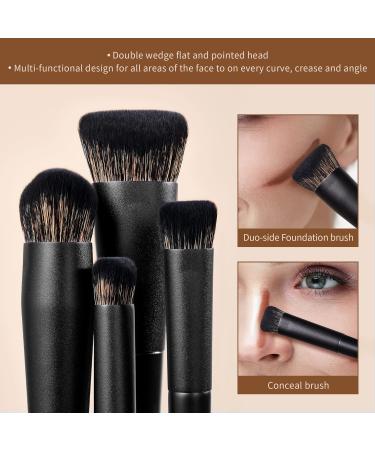 Jessup 14Pcs Black Kabuki Makeup Brushes Set for Foundation, Eyeshadow, Contour, and Concealer - T336 B-T336 - Buy Online on SooperMarket.com