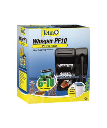 Tetra Whisper Power Filter 10 Gallons, Quiet 3-Stage aquarium Filtration (26316)