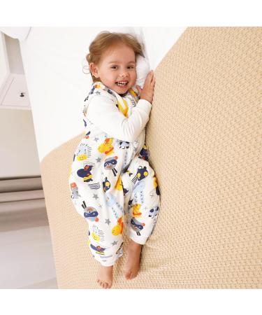 TOGOU2S Baby Sleeping Bag with Legs 2.5 TOG 100% Cotton Wearable Blanket 90cm Blue - Autumn Winter Sleeping Bag for Baby Boys and Girls 100-110cm - Buy Online on SooperMarket.com