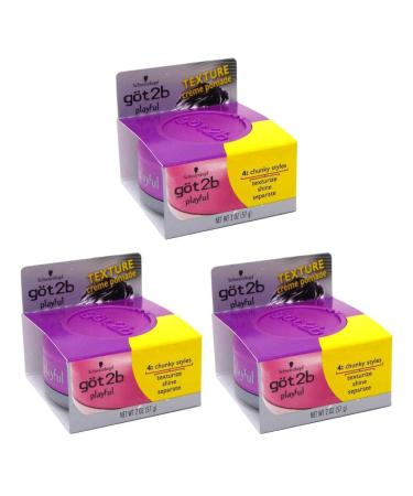 Got2B Playful Texturizing Creme Pomade 2 Oz (Pack of 3) - Set of 3 Hair Styling Pomades - Buy Online on SooperMarket.com