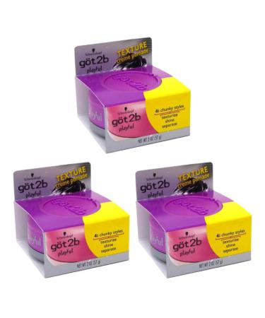 Got2B Playful Texturizing Creme Pomade 2 Oz (Pack of 3)