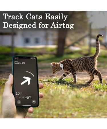 Oopsdoggy Leather AirTag Cat Collar with Bells - Durable GPS Pet Neckband for Cats & Small Dogs (White) - Buy Online on SooperMarket.com