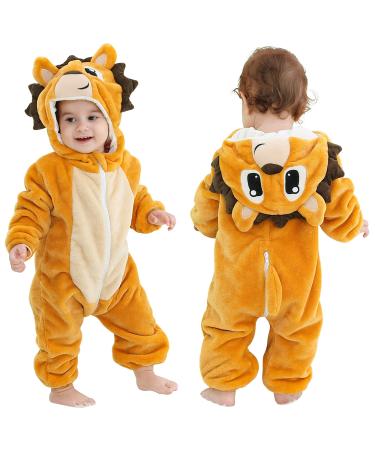 COOKY.D Unisex Winter Hooded Romper Jumpsuit 2-36 Months 18-24 Months Hedgehog