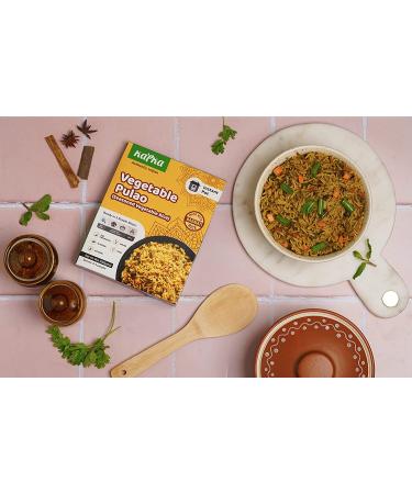 Kapka Vegetable Pulao Vegan Indian Food - 5 Pack Basmati Rice Meal Kit for Instant Pots | Ready to Eat Entrees - Pressure Cooker Friendly | 3-4 Servings Per Pack - Buy Online on SooperMarket.com