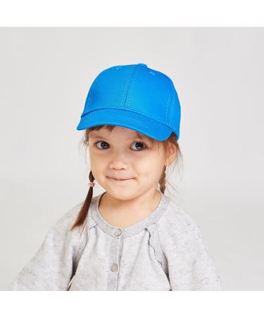 LANGZHEN 100% Cotton Kids Baseball Cap Hat for Girls Boys 2-4 Years - Adjustable Sun Hat in Black+Blue - Buy Online on SooperMarket.com