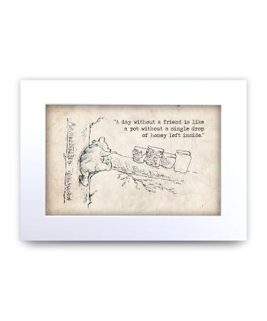 HWC Trading Winnie the Pooh Drop of Honey A4 Printed Quote Nursery Print Baby Shower Room Gifts New Born Bedroom Gift Print Photo Picture Display (Unframed) Drop of Honey