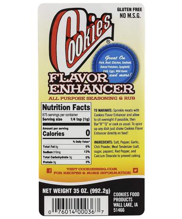 Cookies Flavor Enhancer All Purpose Seasoning - 35 oz | Enhance the Taste of Your Dishes with Our Premium Seasoning - Buy Online on SooperMarket.com