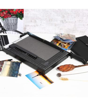 Paper Trimmer  A4 Paper Cutter Guillotine with Heavy Duty Gridded Base Cut Length 12 Sheets Capacity  Cutting Paper Machine for Home Office (Black) - Buy Online on SooperMarket.com