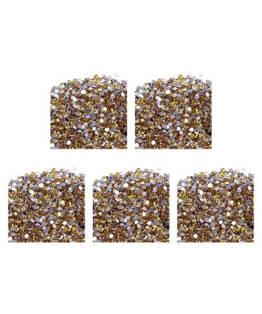 Bcowtte 10000 Pieces Crystal Flatback Acrylic Rhinestone Beads Nail Art (Lemon Yellow)