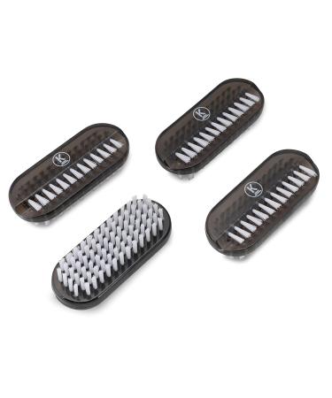 K-Pro Hand Nail Brush Set - 4 Piece Black Plastic Gel Nail Brushes for Perfect Manicures | International Shipping Available - Buy Online on SooperMarket.com