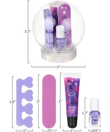 Expressions 5pc Snow Globe Manicure Set | Girls & Teens Starter Makeup Kit | Nail Polish Lip Gloss Manicure & Pedicure | Perfect Beauty Gift for Girls - Buy Online on SooperMarket.com