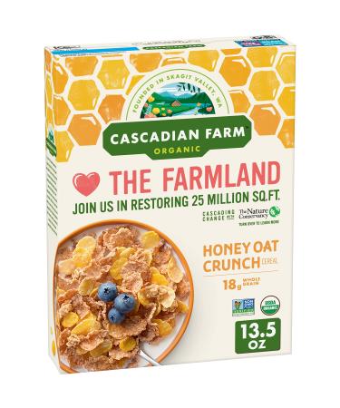 Cascadian Farm Organic Honey Crunch Oat Cereal, 13.5 oz