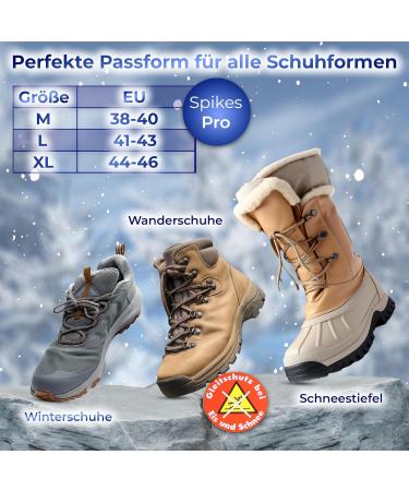 Anti-Slip Shoe Spikes Gr del - Non-Slip Ice Grips for Shoes & Boots (Size L 41-43) - Perfect for Cross-Country & Winter Adventures - Buy Online on SooperMarket.com