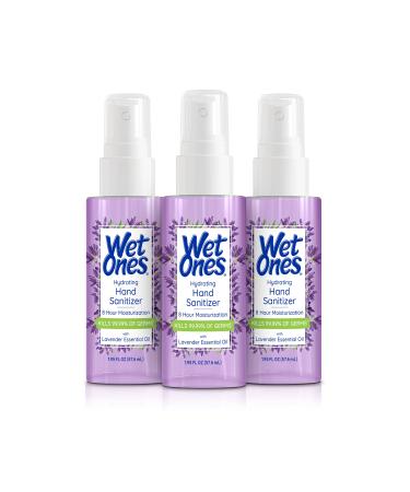 Wet Ones Hydrating Hand Sanitizer Mist, Lavender Scent, Travel Size, 1.95oz - Pack of 3
