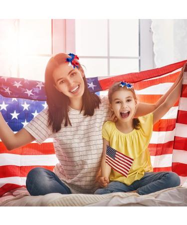 Whaline 6 Pack 4th of July Hair Bow Clips - Patriotic Red Blue White Barrettes for Women & Girls | Memorial Day Holiday Accessories - Buy Online on SooperMarket.com