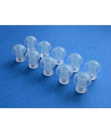 Hiibaby 10 Medium (M) Soft Replacement Mushroom Domes Eartips Earbuds for Touching Motion Nitro Aquaris Siemens Life Lotus 12P 13P 13SP 23P 23SP 23M BTE (Behind the Ear) Hearing Aids