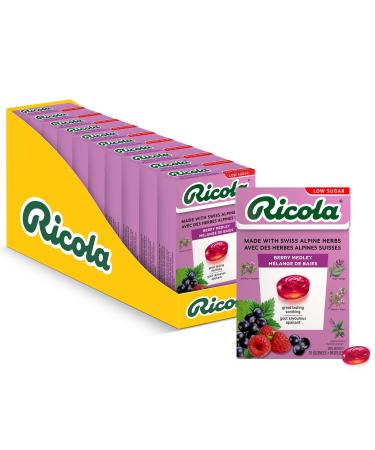 Ricola Berry Medley Cough Suppressant Throat Drops 18 Count Box (Pack of 10)
