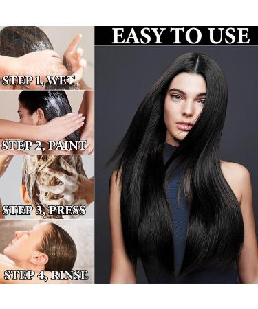 Instant Black Hair Dye Shampoo - 3 in 1 Color & Care for Gray Hair | Moisturizing & Long Lasting Repair - 100ml for Men & Women - Buy Online on SooperMarket.com
