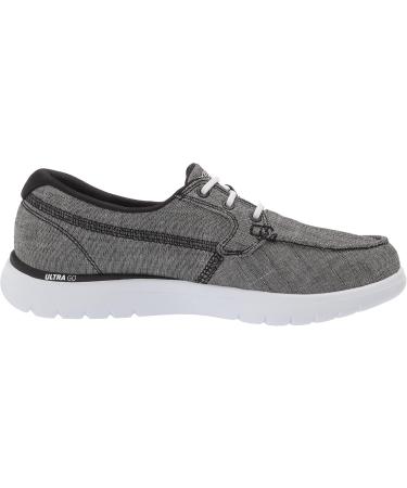 Skechers Women's Arch Fit Uplift Slip-On Boat Shoe Comfortable & Stylish 39 EU Black/White for International Shipping - Buy Online on SooperMarket.com