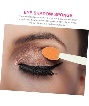PLAFOPE 100pcs Sponge Eye Emulsion Dual Ended Makeup Brush Plastic Eye Shadow Sponge Stick - Buy Online on SooperMarket.com