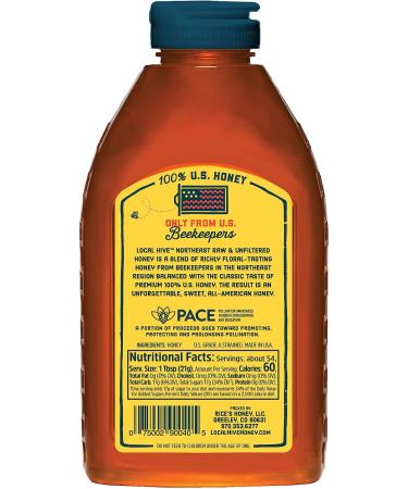 Local Hive Raw Unfiltered Honey 40oz - 100% U.S. Northeast Blend - Buy Online on SooperMarket.com