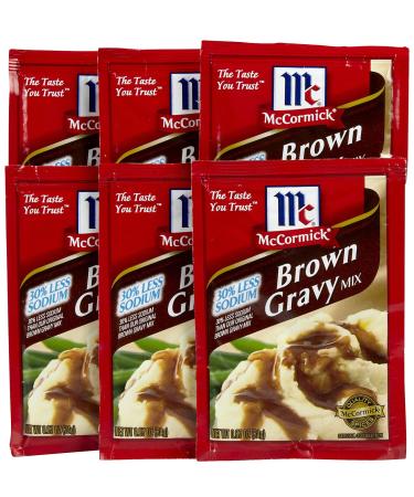 McCormick Lo-Sodium Brown Gravy Mix, 0.87 oz, 6 pk
