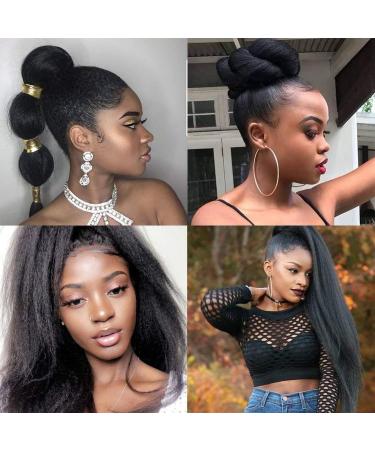 Allyreetress Natural Black Yaki Drawstring Ponytail Extension for Black Women Kinky Staight Up Down Ponytails Synthetic Hair Extensions 20 Inches Clip in (2#) 20 inches #2 - Buy Online on SooperMarket.com
