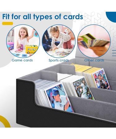 1800+ Leather Card Deck Case with Magnetic Closure - Storage Box for Trading Cards, YuGiOh, MTG & Sport Cards - Buy Online on SooperMarket.com