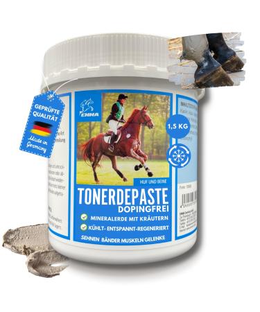 Emma vinegar tonerde horses Tonerde horse doping -free 1.5 kg i horse light cooling I clay paste paste mineraldish - healing paste cooling I cooling gel I clay gel longing tendons