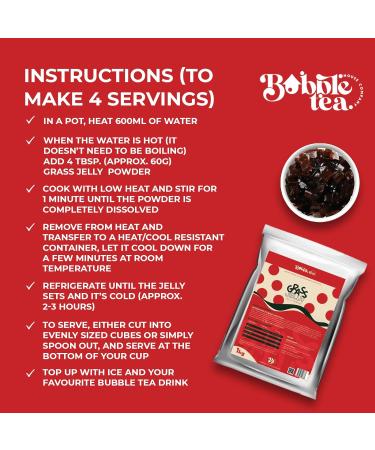 1kg Grass Jelly Powder - Vegetarian - Great as a Bubble Tea Topping - Buy Online on SooperMarket.com